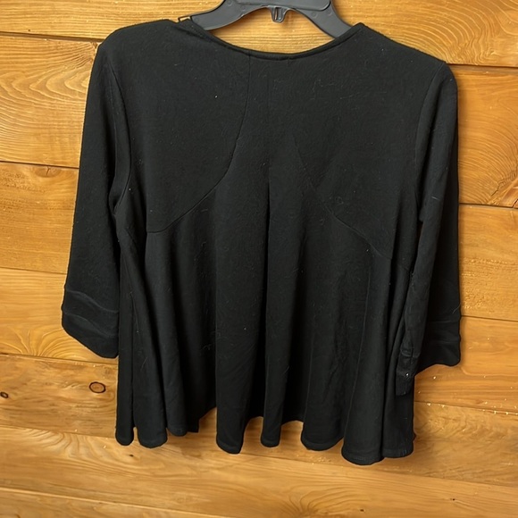 Allen B by Alan Schwartz women’s open black cardigan Md sweater event winter - Picture 6 of 8